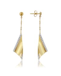 Torrini | Metallic Vela Diamond Channel 18k Yellow Gold Earrings | Lyst
