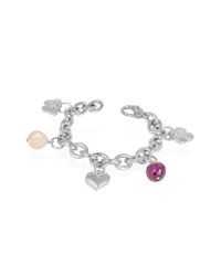 Torrini - Metallic Sterling Silver And Gemstone Charm Bracelet - Lyst