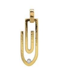 Torrini - Metallic Clips - 18k Yellow Gold Pendant With Diamond - Lyst