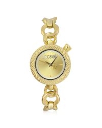 Just Cavalli | Metallic Lily - Gold Dial Stainless Steel Watch | Lyst