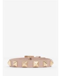Valentino | Pink Rockstud Leather Bracelet | Lyst