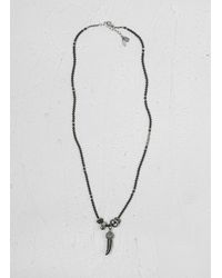 John Varvatos | Black Charmed Necklace for Men | Lyst