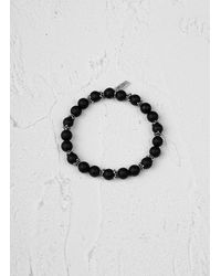 John Varvatos | Black Onyx & Silver Bracelet for Men | Lyst