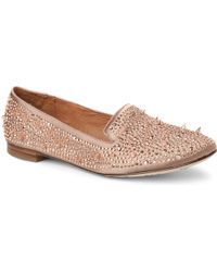 Sam Edelman | Pink Spike-embellished Satin Slippers | Lyst