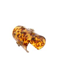 Alexander McQueen | Metallic Plexi Tortoiseshell Bee Cuff | Lyst