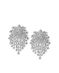 Kenneth Jay Lane | Metallic Swarovski Crystal Clip Earrings | Lyst