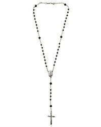 Dolce & Gabbana | Metallic Silver Plated Rosary Necklace for Men | Lyst
