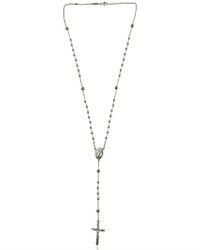 Dolce & Gabbana | Metallic Silver Rosary Necklace for Men | Lyst