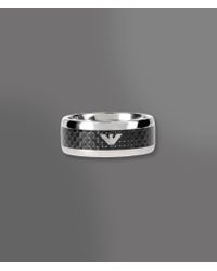 Emporio Armani | Black Ring for Men | Lyst