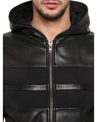 nappa neoprene jacket leather givenchy lyst