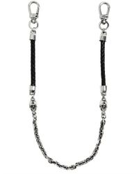 John Richmond | Metallic Chain and Woven Nappa Pocket Chain for Men | Lyst