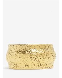 St. John | Metallic Hammered Gold-tone Cuff | Lyst