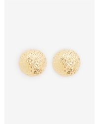 St. John | Metallic Hammered Metal Clip-on Earrings | Lyst