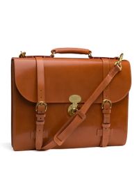Brooks Brothers Brown Peal Co Triple Gusset Briefcase for men