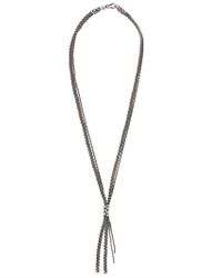 Emanuele Bicocchi | Metallic Woven Silver Scarf Necklace for Men | Lyst