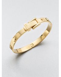 Michael Kors | Metallic Astor Rivet Buckle Bangle Bracelet/Goldtone | Lyst