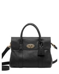 Mulberry | Black Small Bayswater Natural Leather Bag | Lyst