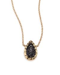 Phillips House | Metallic Black Diamond 14k Yellow Gold Pendant Necklace | Lyst