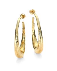 Ippolita | Metallic Glamazon 18k Yellow Gold Long Oval Hoop Earrings | Lyst