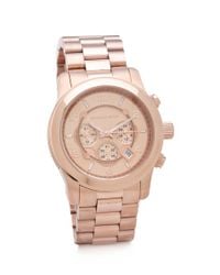 Michael Kors | Pink Oversized Watch - Rose Gold | Lyst