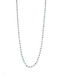 Mija | Metallic Blue Quartz Beaded Chain Necklace/30 | Lyst