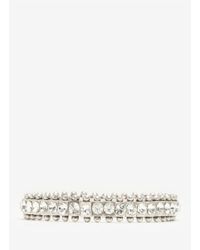 Philippe Audibert | Metallic Bead-border Crystal Elasticated Bracelet | Lyst