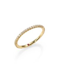 Roberto Coin | Metallic Tiny Treasures Diamond & 18k Yellow Gold Ring | Lyst