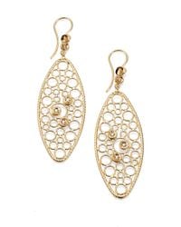 Roberto Coin | Metallic Bollicine Diamond & 18K Yellow Gold Oval Drop Earrings | Lyst