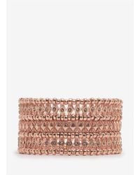 Philippe Audibert | Pink Phil Three-row Crystal Beaded Bracelet | Lyst