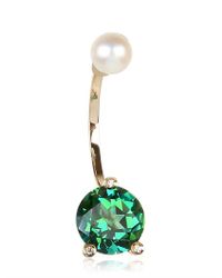 Delfina Delettrez | Green Orange Triangle Mono Earring | Lyst