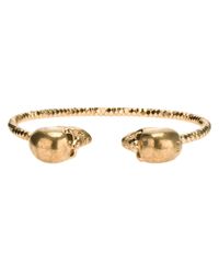 Alexander McQueen | Metallic 'twin Skull' Bracelet | Lyst