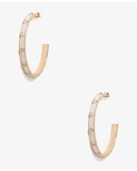Forever 21 | Natural Rhinestoned Lacquered Hoops | Lyst