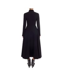 Lyst - Alexander Mcqueen Wave Ruffle Dress Coat in Black