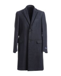 Lanvin | Blue Double-breasted Trench Coat for Men | Lyst
