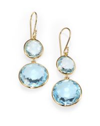 Ippolita | Blue Topaz 18k Gold Drop Earrings | Lyst