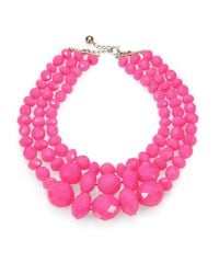 kate spade new york | Pink Give It A Swirl Faceted Multistrand Necklace | Lyst