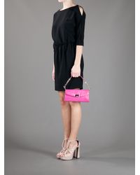 Jimmy Choo | Pink Riane Mock-croc Clutch | Lyst