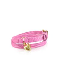 Juicy Couture | Double Wrap Pink Leather Bracelet | Lyst