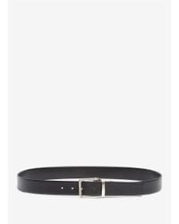 Giorgio Armani | Black Grained Leather Belt for Men | Lyst