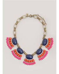 J.Crew | Multicolor Fan Fringe Necklace | Lyst