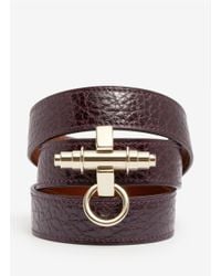 Givenchy | Purple Obsedia Wrapped Leather Bracelet | Lyst