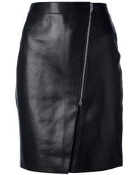 Lyst - Alexander Wang Zipped Skirt in Black