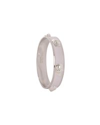 Alexander McQueen | White 3d Skull Enamel Bangle | Lyst