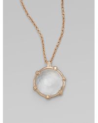 Ippolita | Pink Clear Quartz, Diamond & Rose Necklace | Lyst