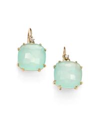 KALAN by Suzanne Kalan | Green Chalcedony White Sapphire 14k Gold Drop Earrings | Lyst
