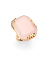 kate spade new york | Pink Stepping Stones Rose Quartz Cocktail Ring | Lyst