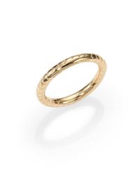 Saint Laurent | Metallic Classic Chevron Band Ring | Lyst