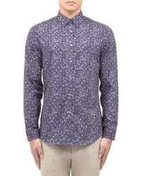 Paul Smith | Blue Floral-print Shirt for Men | Lyst