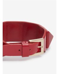 Valentino | Red 'rockstud' Macro Patent Leather Bracelet | Lyst