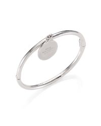 kate spade new york | Metallic Silver Lining Charm Bangle Bracelet | Lyst